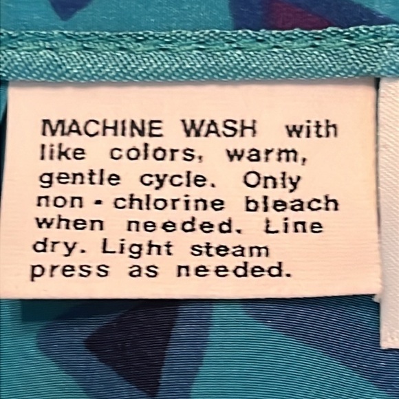 Pendleton Vintage 80's Blue Geometric Print Skirt Size 12 - Picture 7 of 8